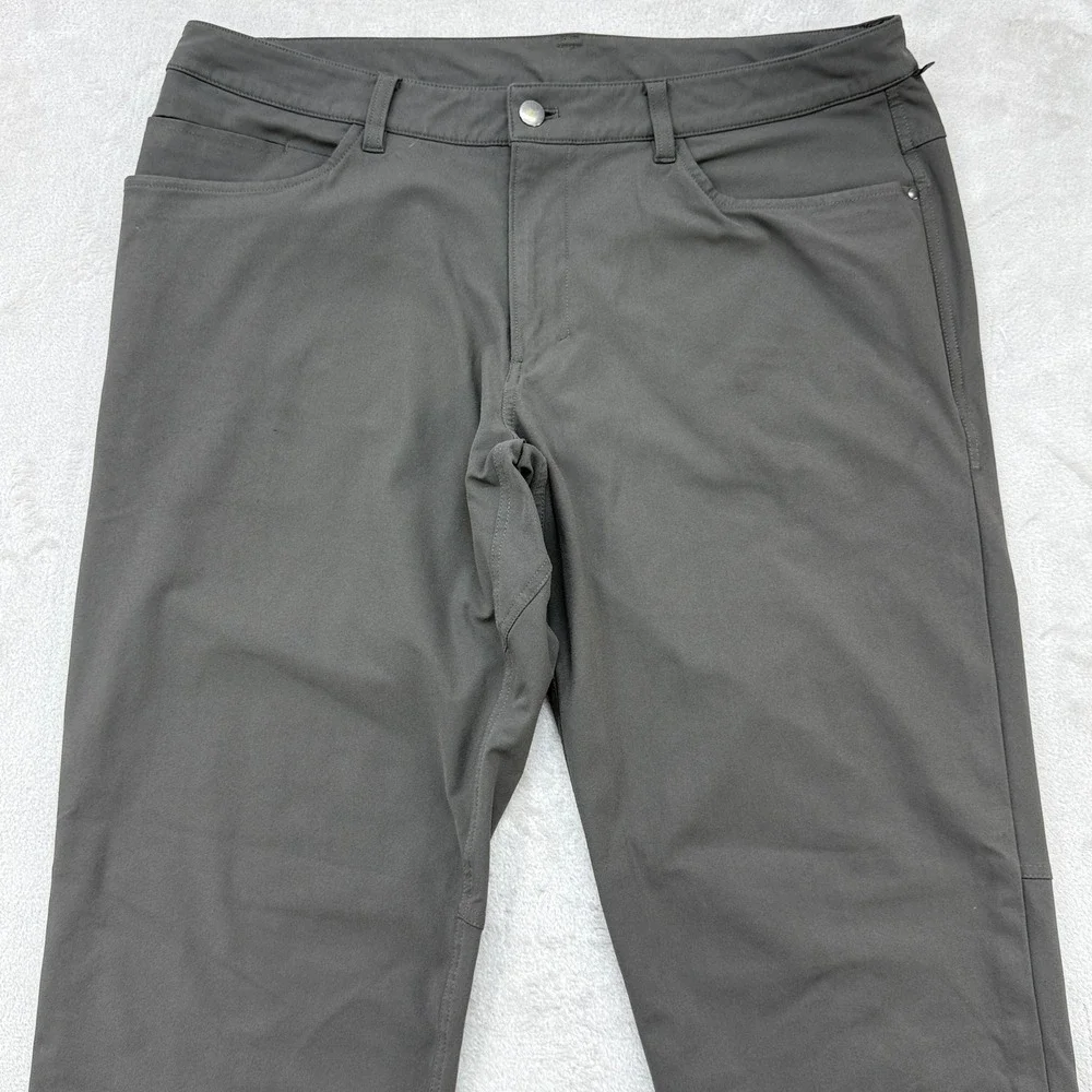 Lululemon ABC Slim Pant Mens 36x32 Grey Warpstreme Chino Performance Stretch